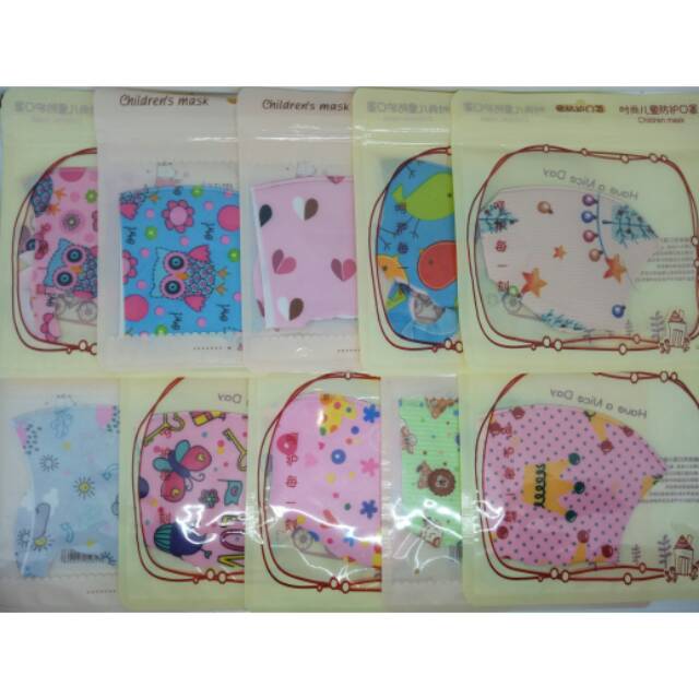 Masker anak kain scuba import non medis ready stock