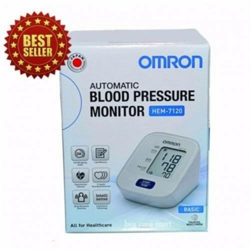 tensimeter tekanan darah digital OMRON HEM 7120 dengan adaptor