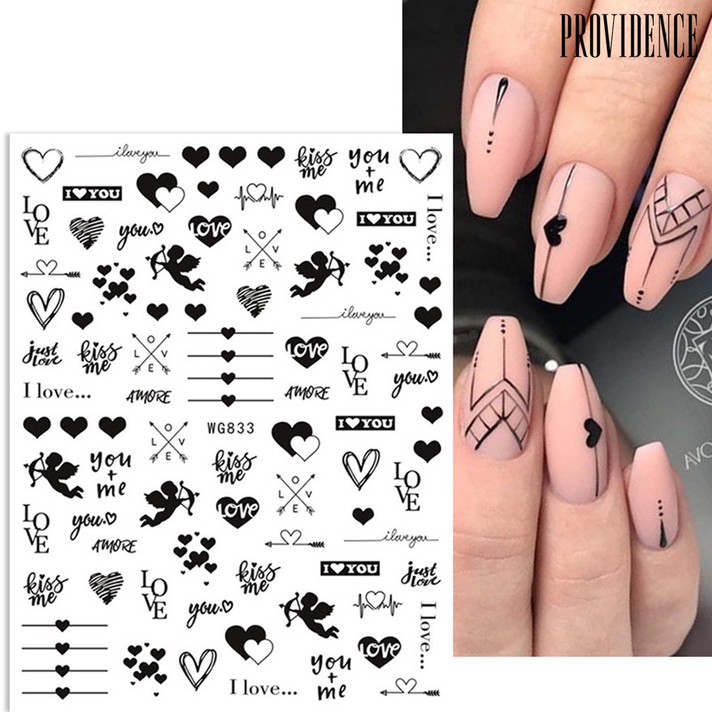 Providence Stiker Nail Art Efek 3d Ultra Tipis Tema Valentine Untuk Wanita