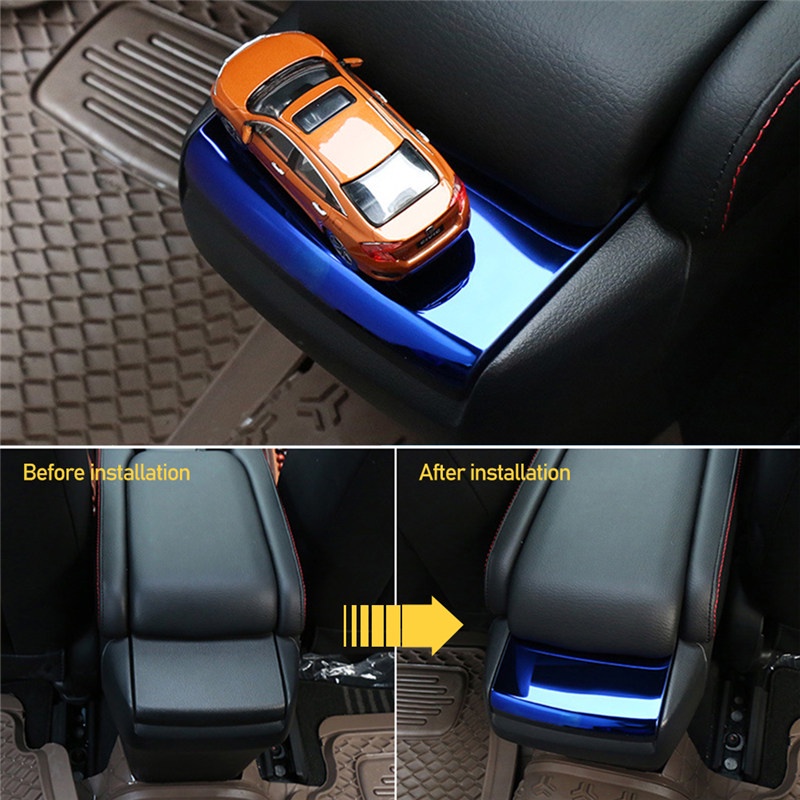 TK Car Center Console Armrest Box Sequins Cover Styling Stickers For Honda Civic 2016-2019 Accessories Interior