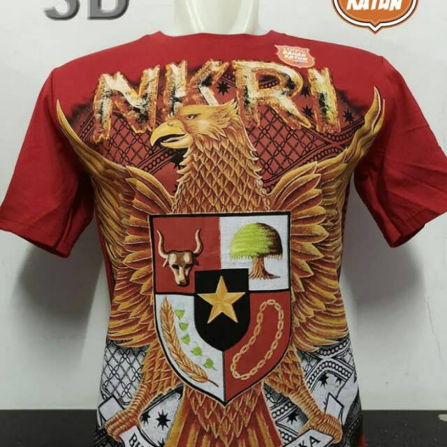 Kaos Baju Distro Kartun Animasi Garuda Nkri Red 3d Cinta Shopee Indonesia