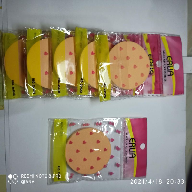 Hot item spon bedak bulat 1pcs