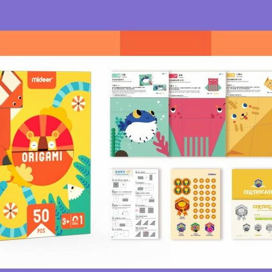

Mideer Origami Paper LEVEL 1 Mainan Edukasi Anak