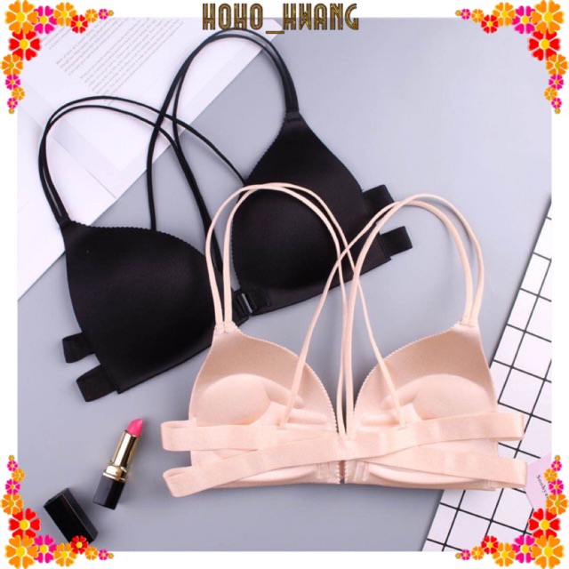 HOHO_HWANG (B-1) Bra Wanita Model One-Piece Bra Bralette Push Up dengan dan Bergaya Sexy Korea