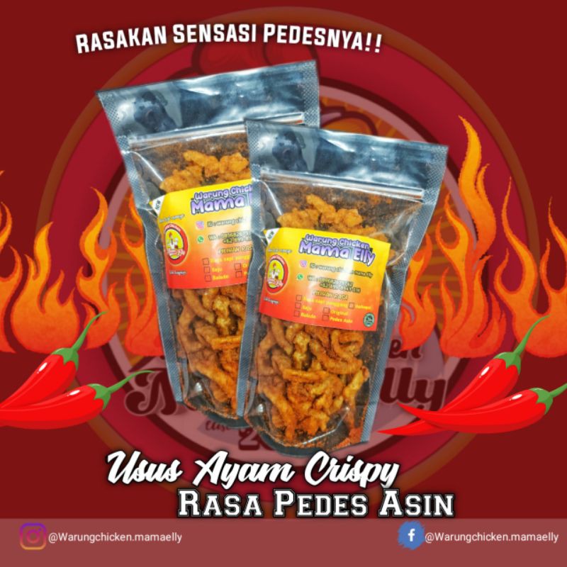 

Usus ayam crispy Pedes asin