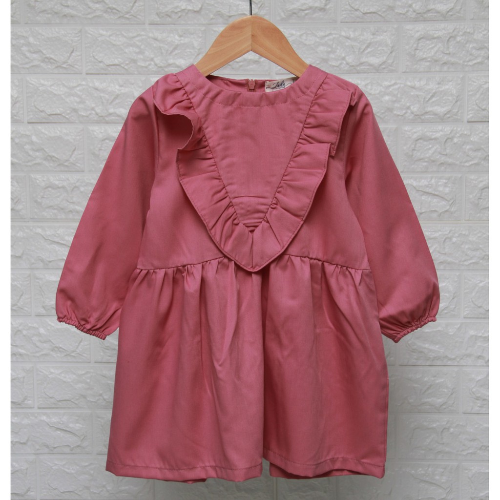 Tunik Anak Katun  Toyobo  Rufel Zada Dusty Pinkk Shopee 