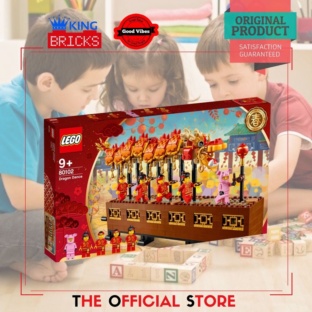 LEGO Original SEASONAL 80102 Dragon Dance - Mainan Anak Edukasi Lego Imlek Tarian Naga Lego Kreatif
