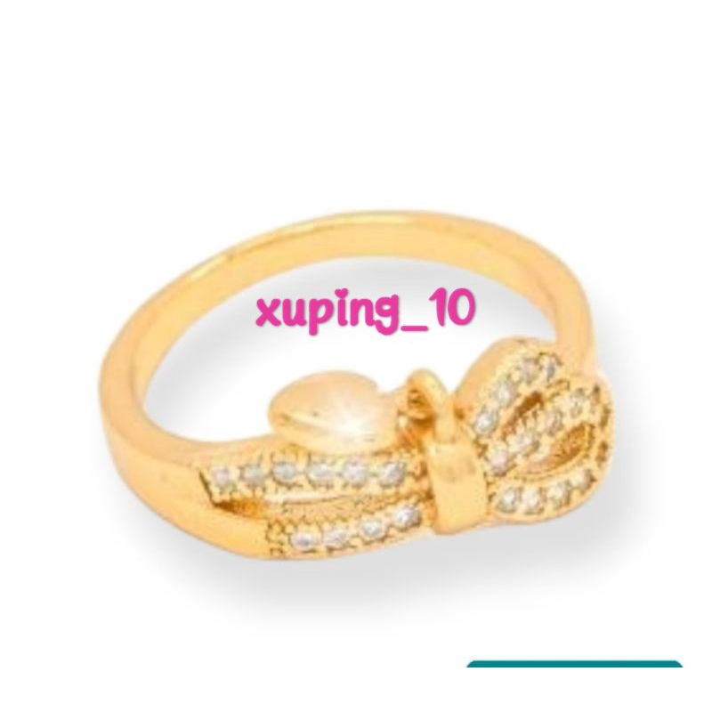 Cincin xuping wanita dewasa lapis emas 24k C01