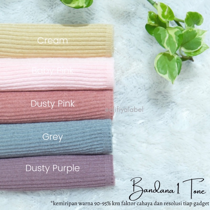 BANDANA RAJUT PREMIUM 1 TONE / RAJUT ANISA