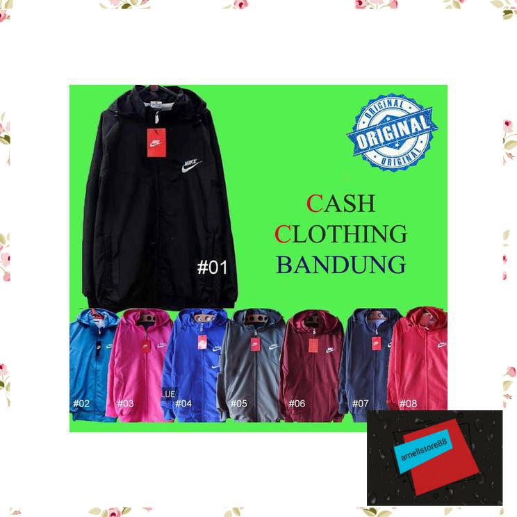 Jaket Pria parasut parka gunung Parasut Nike Merah Marun Hitam Abu Pink Turkis Biru Parasit KK326