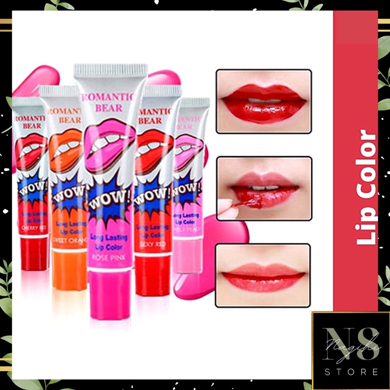 ✨NAGIHI✨ ROMANTIC BEAR Peel Off Lipstick Long Lasting Monomola Lipstik Tattoo Lip