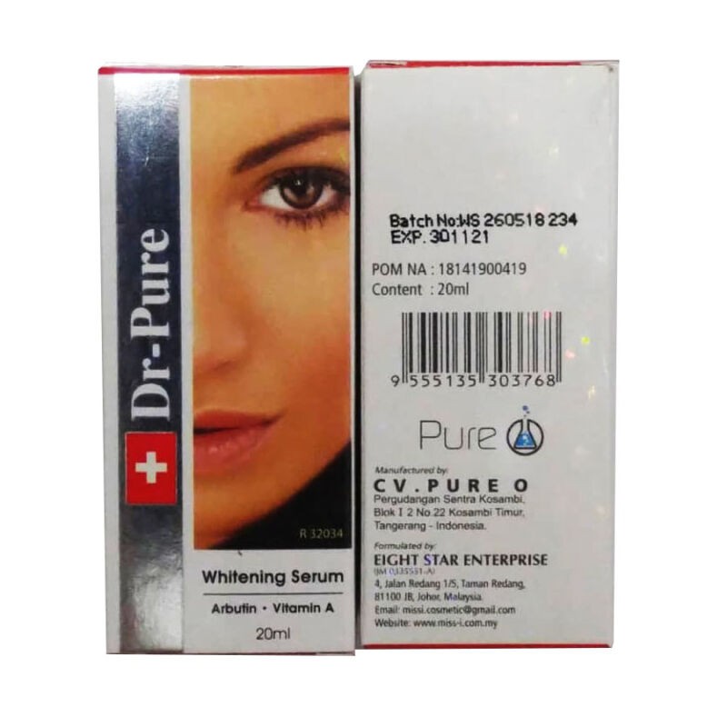 [ Serum Muka ] DR Pure Serum Whitening 20ml (Original)