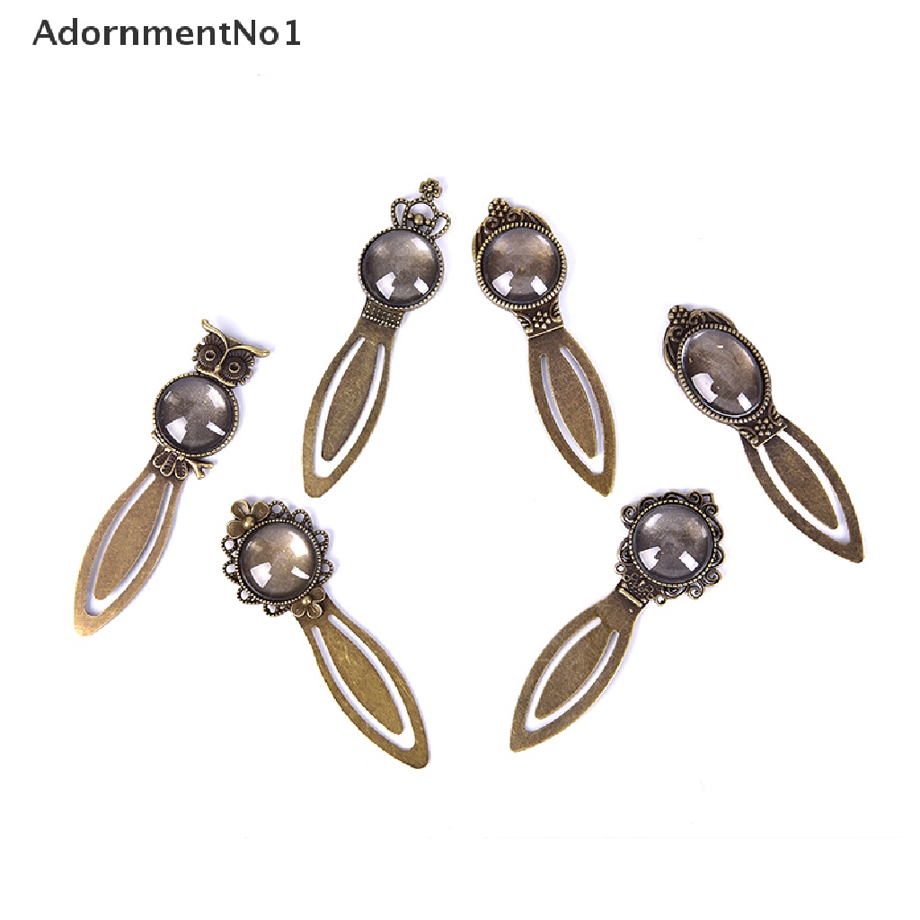 (AdornmentNo1) 12pcs Pembatas Buku 6 Model Antik Bahan Perunggu