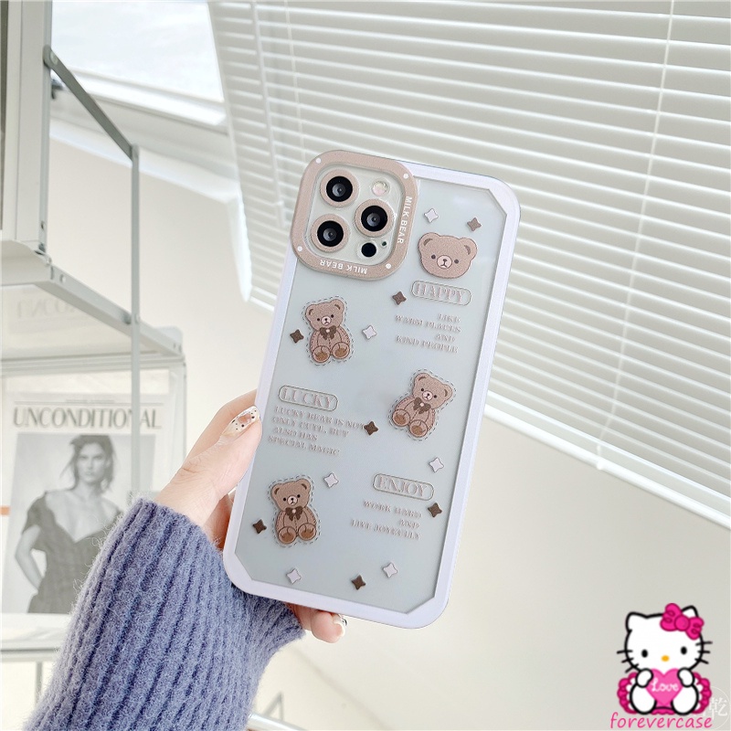 Soft Case Tpu Motif Boneka Beruang Untuk Iphone X 7 8 Plus 6 6S Plus Xr 11 12 13 Pro Max Xs Max SE 2020