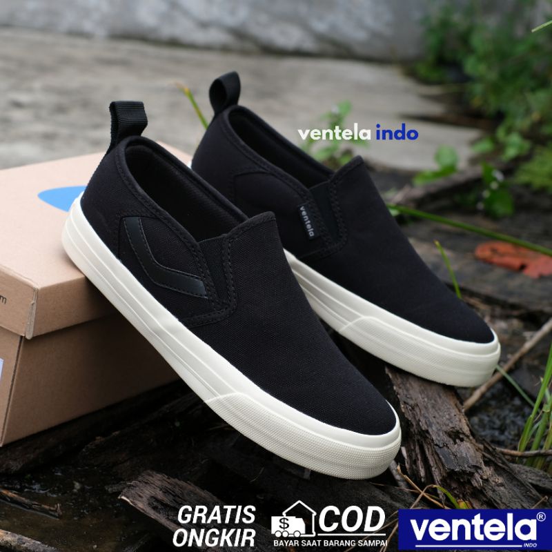 Ventela Slip On Icon Black White / All White Original