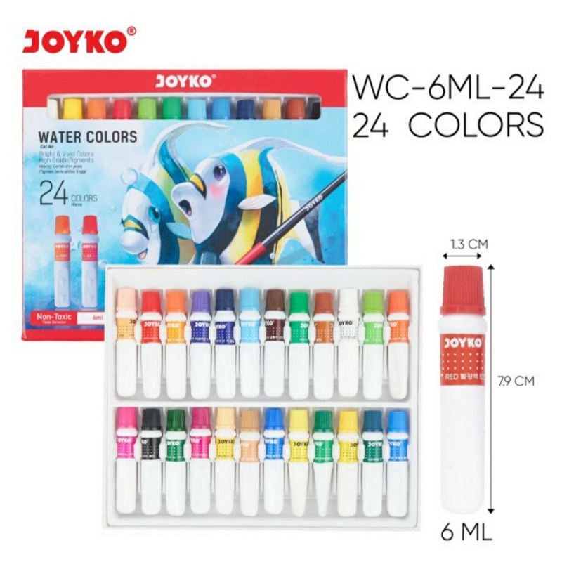 Cat air water color joyko 24 warna