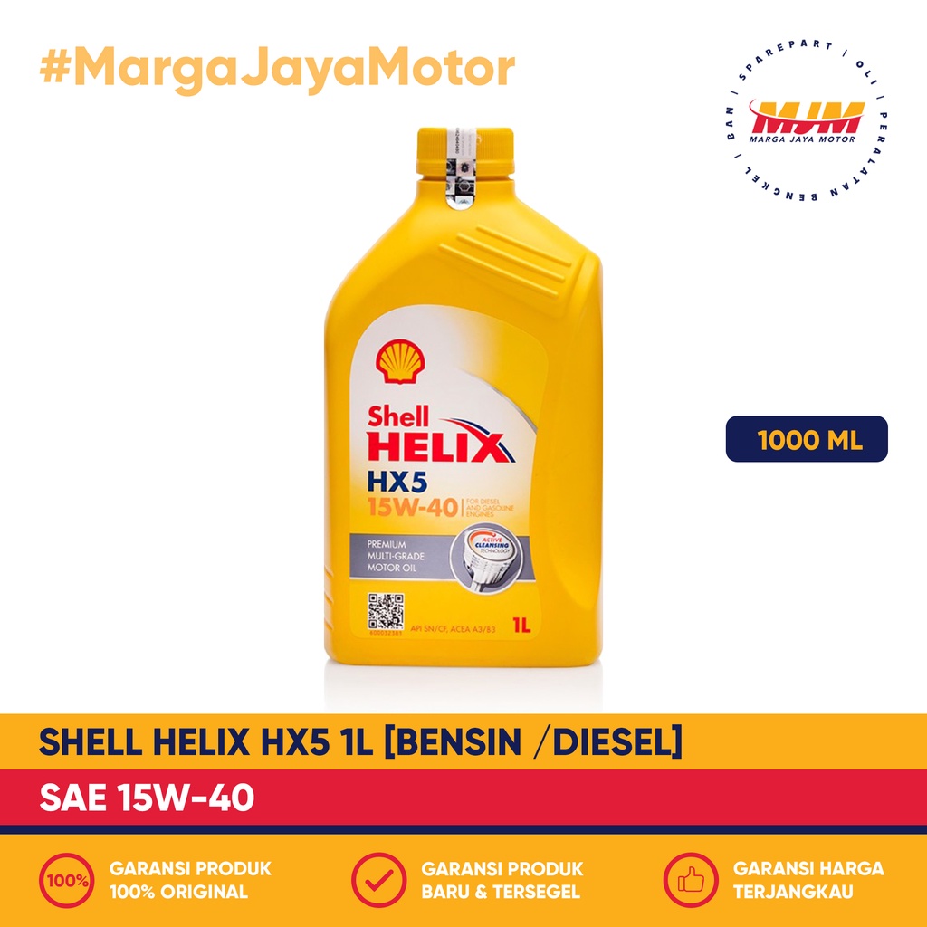 Shell Helix HX5 15W/40 1000ml Bensin Diesel Shell Oil 1L