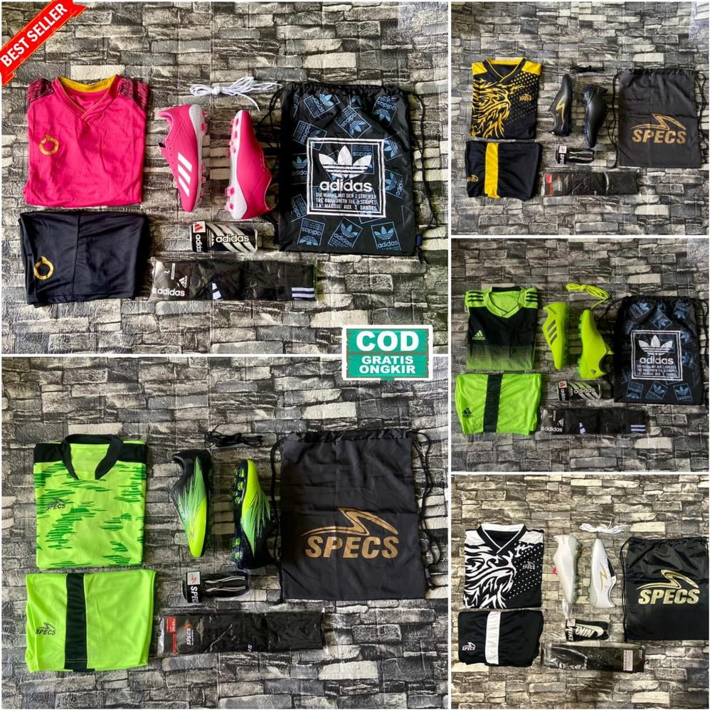 SALE ( TERBARU ) SEPATU BOLA ADIDAS MURAH FULL SET / SEPATU BOLA ADISAS PAKET KOMPLIT