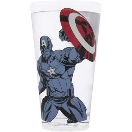 Avengers Captain America Colour Change Glass - Officially Licensed Disney Marvel Merchandise