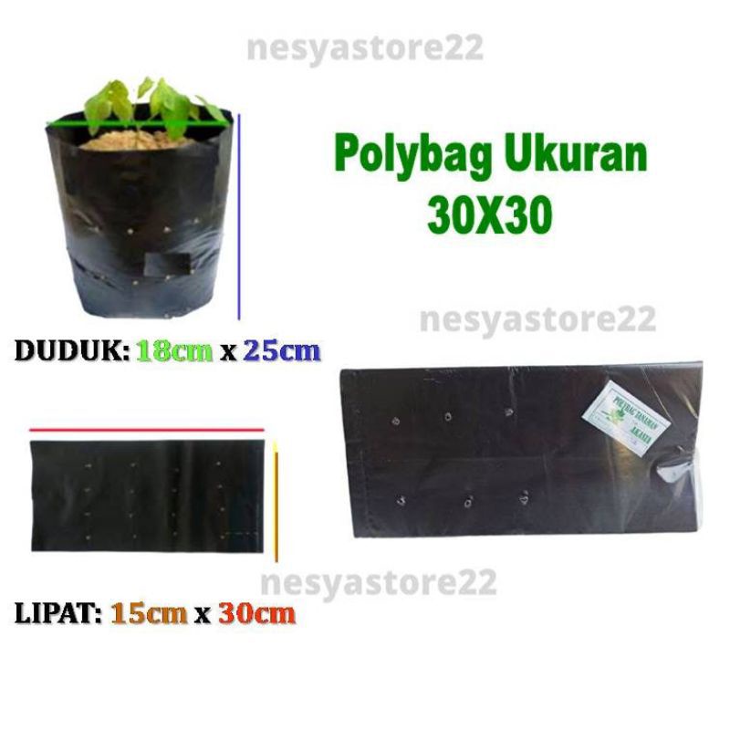 Polibag Polybag Polibek Ukuran 30x30 Eceran 1 Lembar