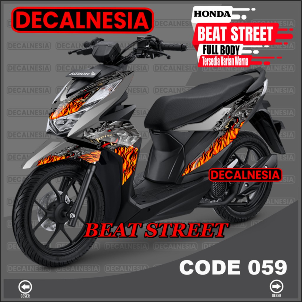 Decal Beat Street New 2021 2022 2023 Full Body Stiker Motor 2020 Modif Sticker Variasi Aksesoris Decalnesia C59