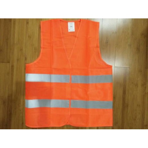 DISKON ROMPI POLYSTER ORANGE /BAJU ROMPI PROYEK PENGAMAN / SAFETY VEST SCOTH VEST PRIA