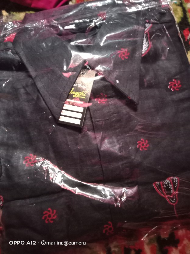 Kemeja Batik Lengan Panjang M L Xl Xxl Jumbo Sogan Halus Kenongo Padi Ulir Megamendung