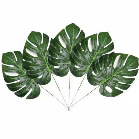 DAUN PLASTIK MONSTERA 40 CM / DAUN ARTIFICIAL DEKORASI / BUNGA ARTIFICIAL DEKORASI RUMAH DAUN PALSU