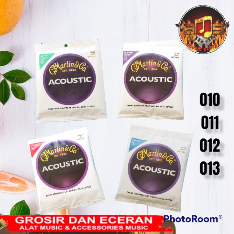 Senar String Gitar Akustik Elektrik Martin & Co Senar Gitar Martin & Co Acoustic  Phosphor Bronze
