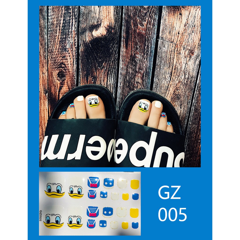 GZ Stiker Kuku Gambar Kartun 3D untuk Nail Art Hiasan Kuku Nail Sticker