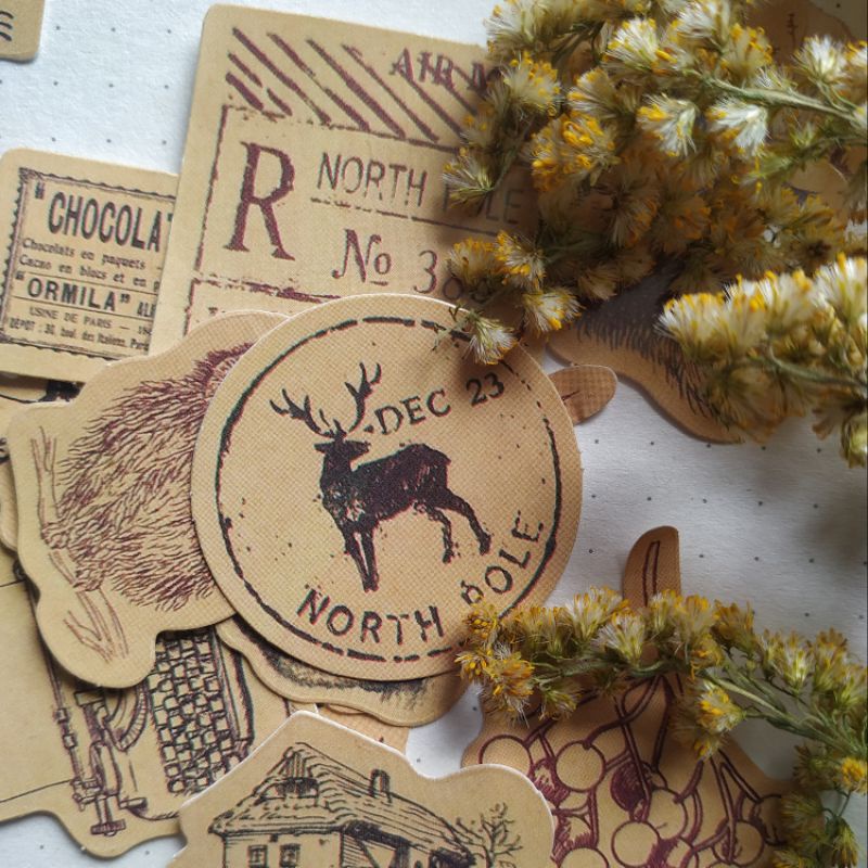 

Sticker bullet Journal Tema Vintage