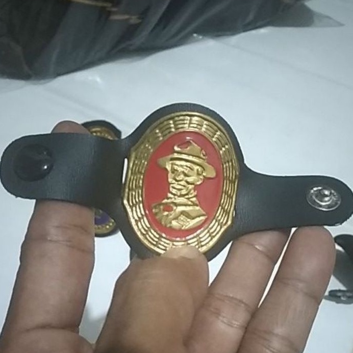 Ring hasduk hasduk Pramuka Boden Powel merah kalep