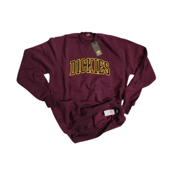 Sweater Pria/Sweatshirt Dickies Crewneck Putih Full/Sweater Pria Wanita Terbaru/Sweater Diskies/Cod