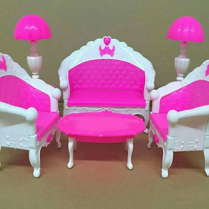 Mainan Furniture Barbie Kursi Set Sofa Lengkap Kualitas Import