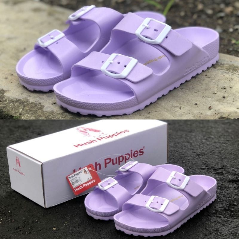 Hush Puppies Sendal Wanita Casual Sandal Slop Wanita Santai Empuk Kekinian Sandal Cewek Distro Terbaru Slip On Anti Slip