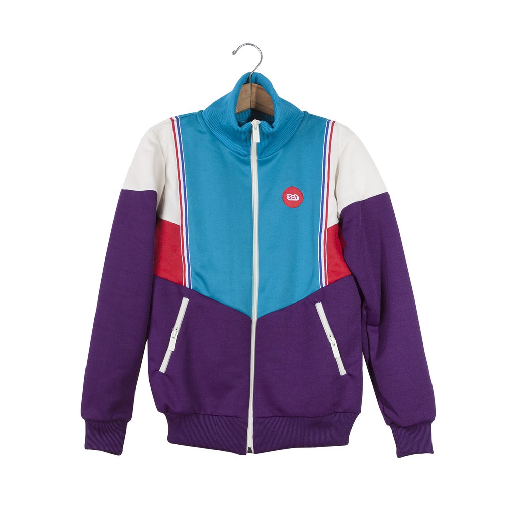 Sch Jacket SDT 78 TURQUOISE-DARK PURPLE-OFF WHITE-RED
