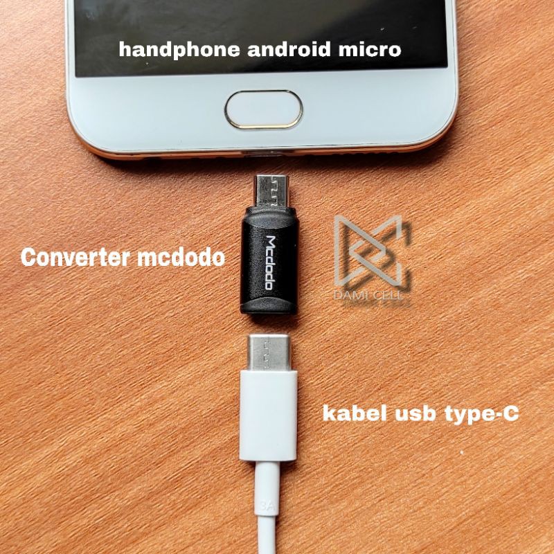 MCDODO OT-7690 Converter Connector ( Type-C To Micro ) 3A Penyambung kabel data