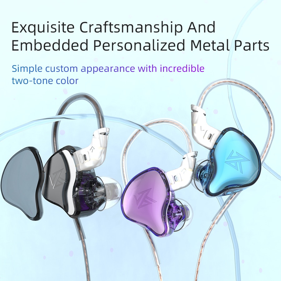 Kz EDC Earphone In Ear HIFI Bass Dengan Mic Untuk EDS EDX