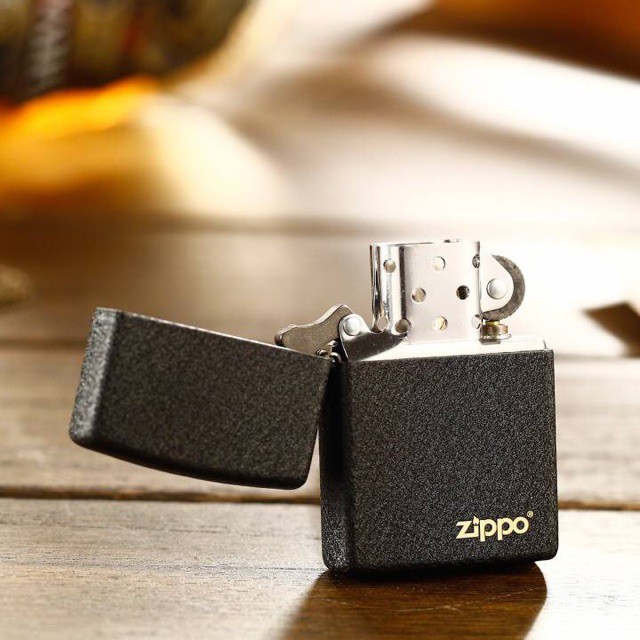 Korek Api Zippo Black Crackle Grade Ori