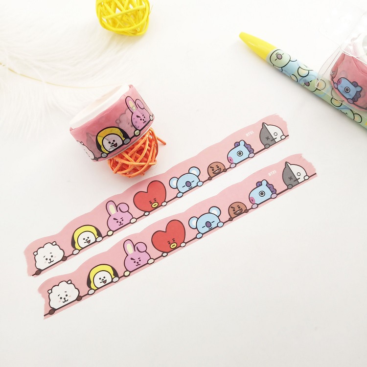 Bts Washi Tape Emoji Tape Masking Scrapbook Stiker DIY Diary