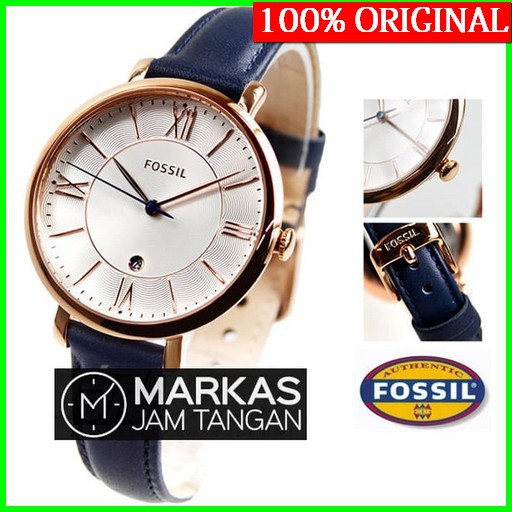 FOSSIL JACQUELINE ORIGINAL/ JAM TANGAN WANITA/ PEREMPUAN/ KULIT/ FOSSIL ES-3842/3487 Leather