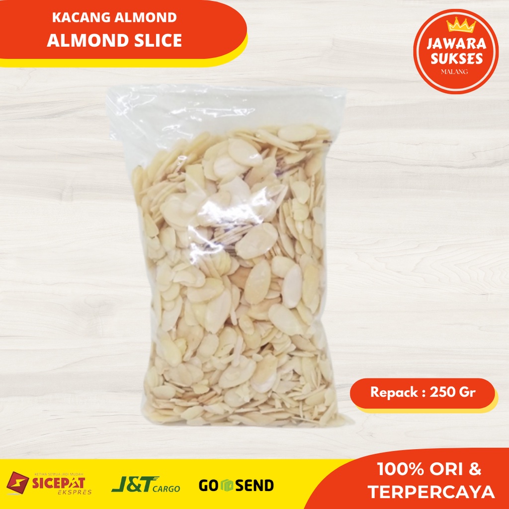 

Kacang Almond Slice 250gr | Irisan Almond Siap PAKAI