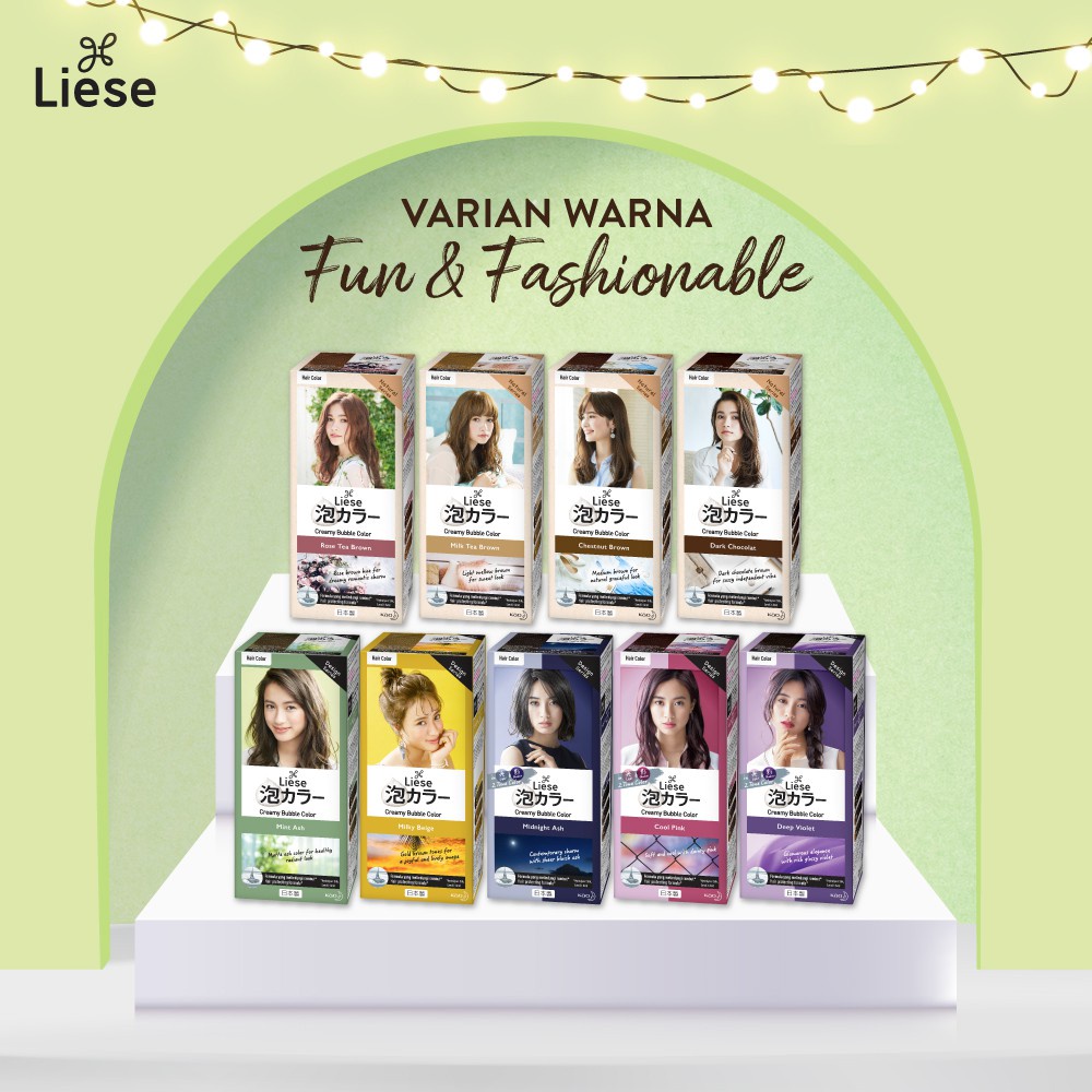 Liese Bubble Hair Color Foam Cat Rambut Permanent - Rose Tea Brown