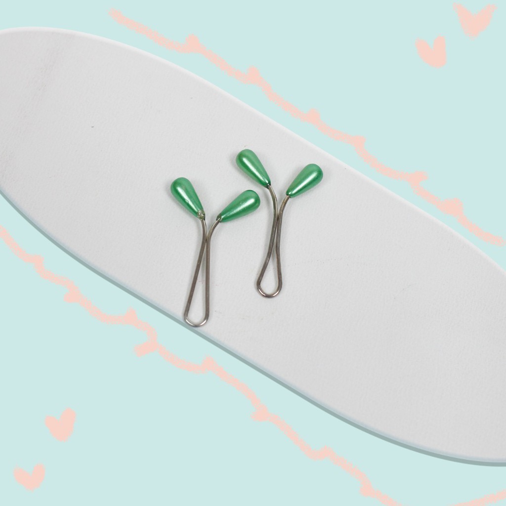 Peniti Tuspin Jilbab / Kerudung Klip Turki Mutiara Lonjong 0A10