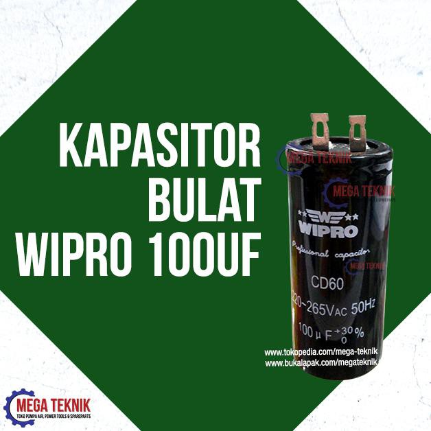 Kapasitor / Capasitor Bulat Electro Motor Listrik Dinamo Wipro 100uf
