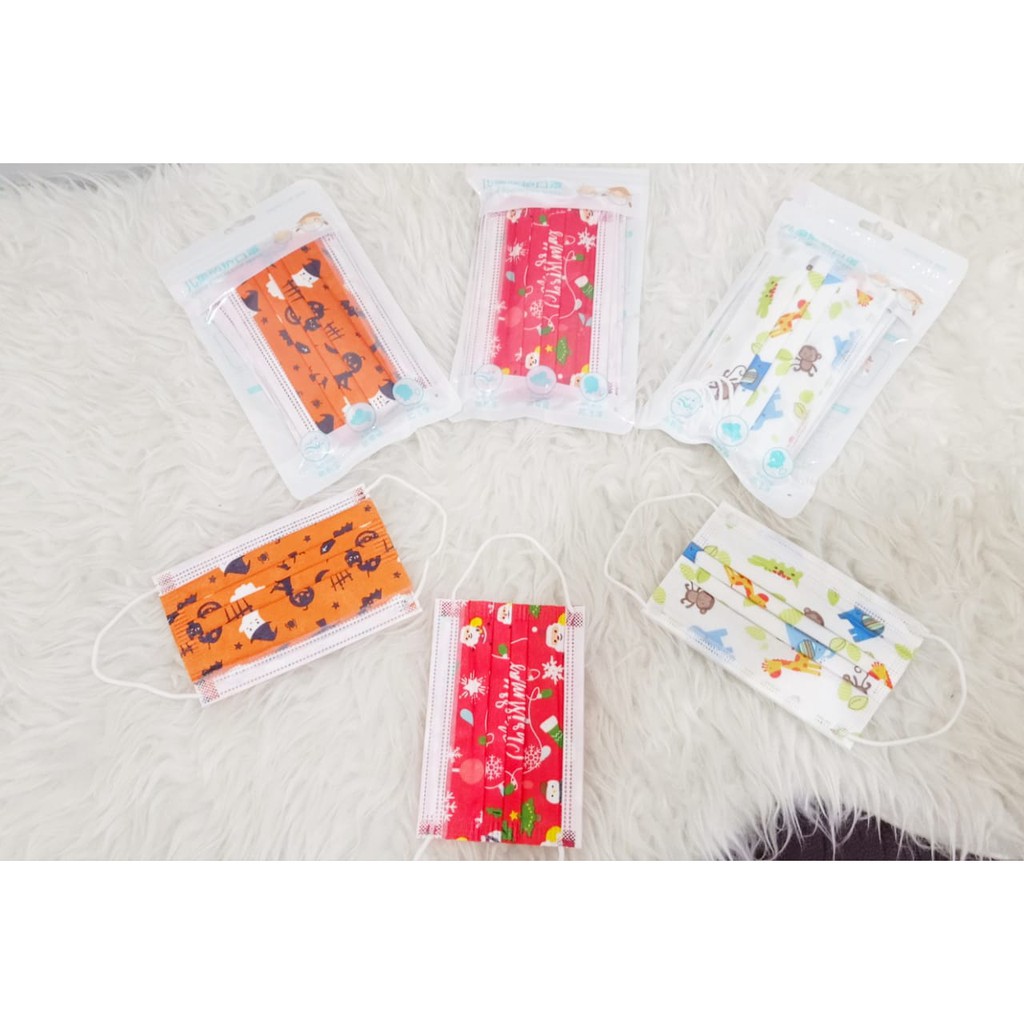 MASKER ANAK KARKTER 3 PLY ISI 10PCS / MASKER ANAK KARAKTER LUCU /MASKER ANAK TERMURAH