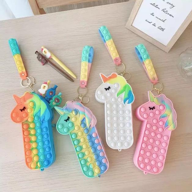 

Mainan Pop It Pencil Case Unicorn/Kotak Pensil Unicorn/Fidget Toys