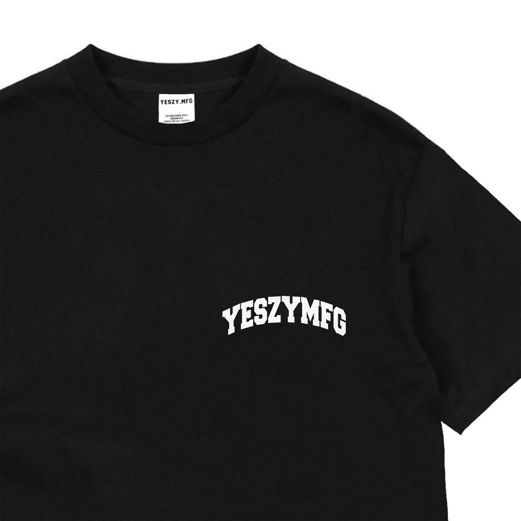 YESZY.MFG Tshirt Black Cyber Small F White