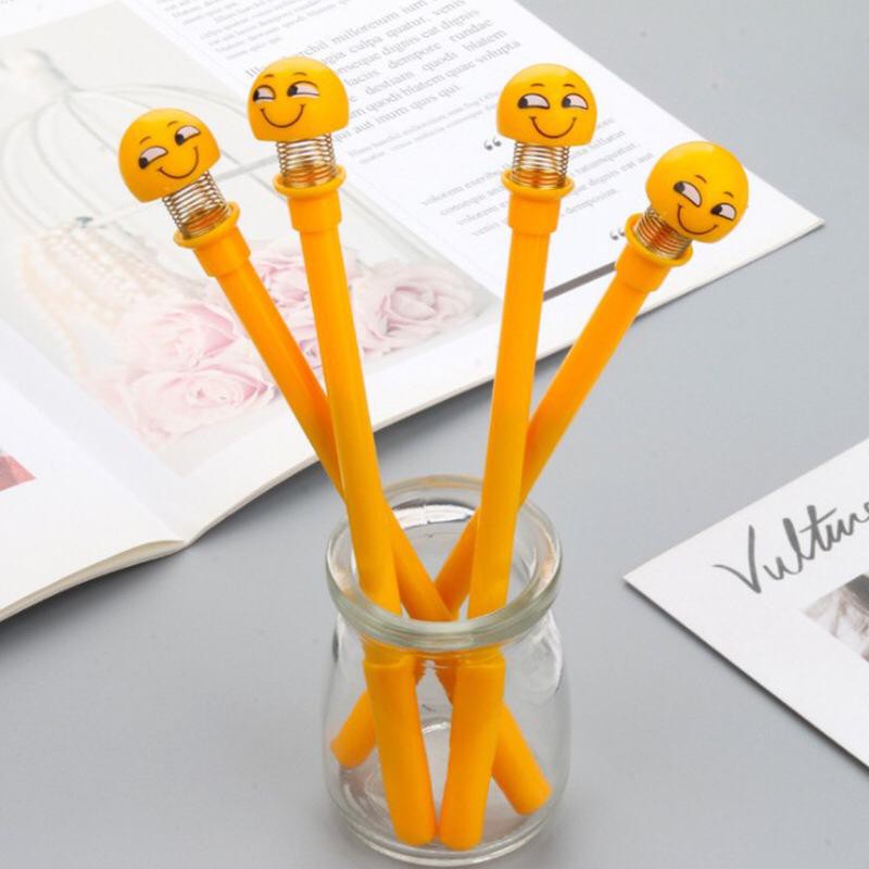 ☛TK☚ R163 Pena Emoji Spring Pulpen pen karakter EMOTICON SOUVENIR bouncing goyang unik lucu murah