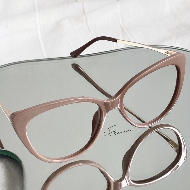 Flavia Eyewear - Kacamata Cloud Cat Eye Steel (custom minus, photochromic, blueray, bluechromic dan photobrown)